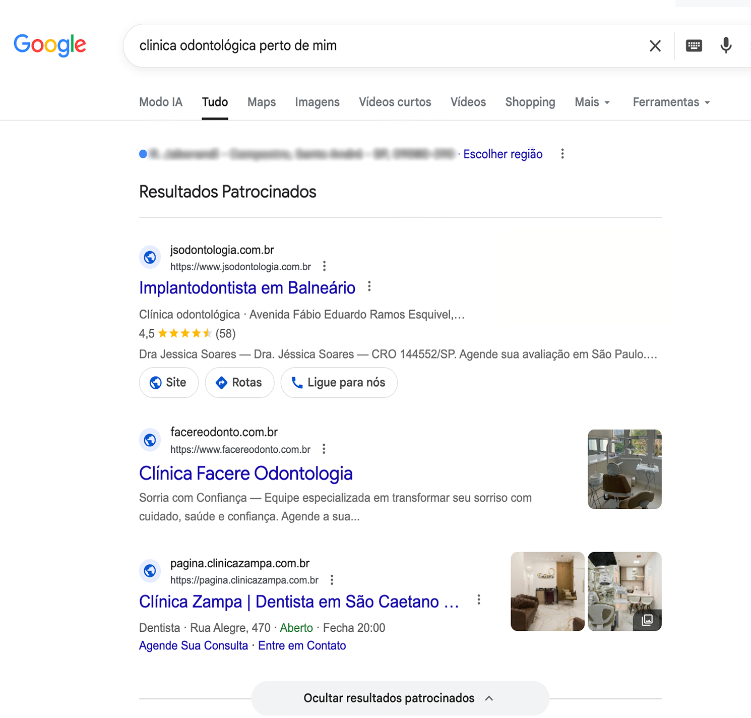 Clínicas odontológicas em destaque nos resultados patrocinados do Google